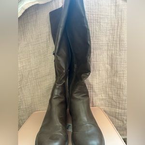 WOMENS BROWN ZIP UP BOOT